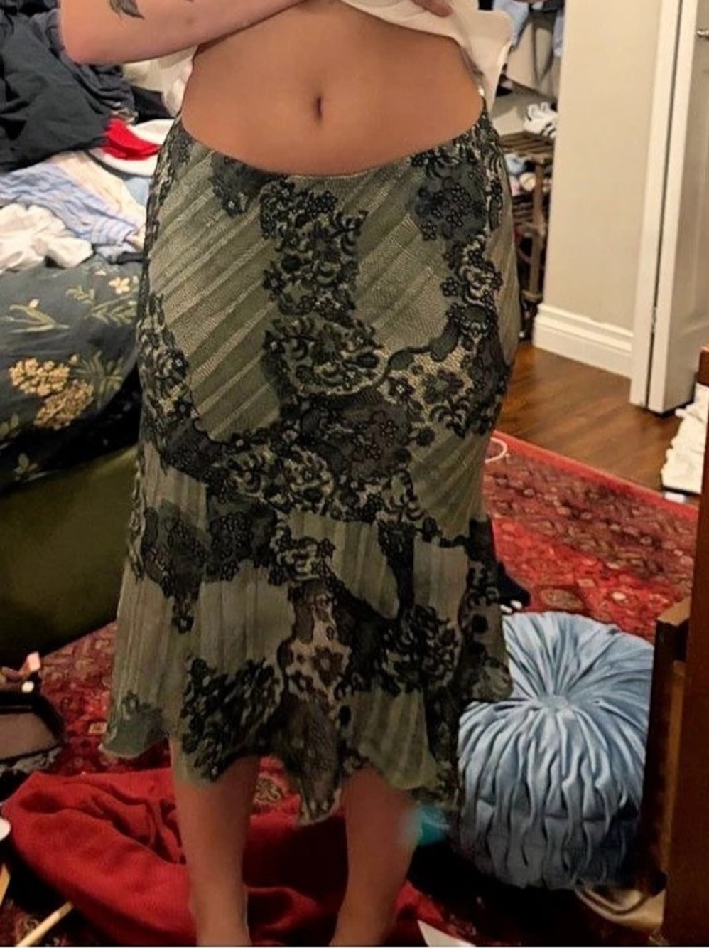 Vintage Della Spiga Paisley Midi Skirt